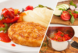 Пошаговый рецепт «Шницель с картофелем» c фото